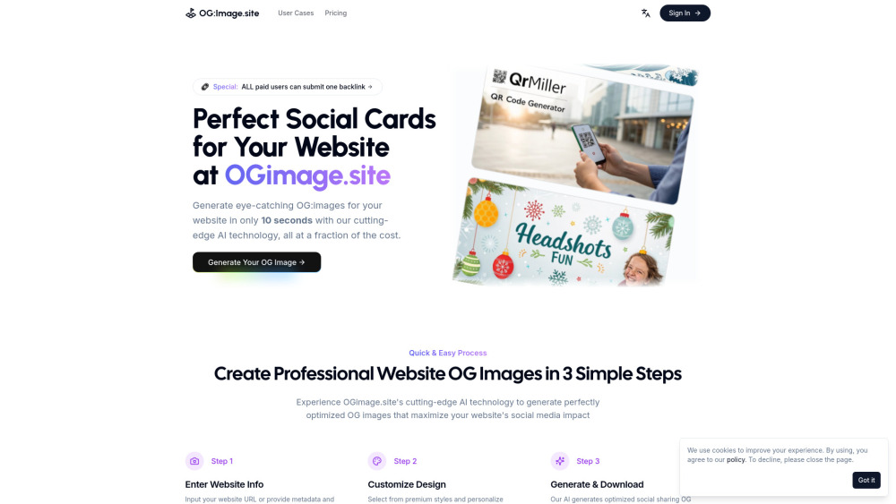 OGimage.site Website screenshot
