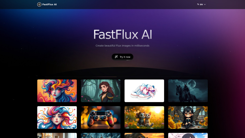 FastFlux AI Website screenshot