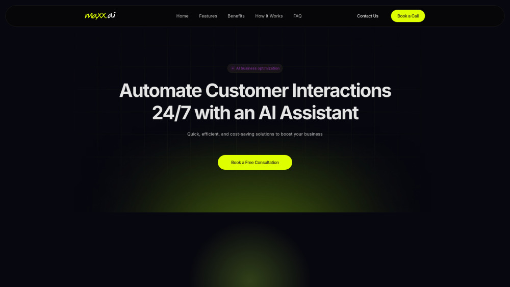 Maxx AI Website screenshot