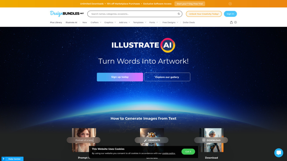 Illustrate AI Website screenshot