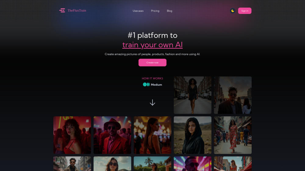 TheFluxTrain Website screenshot