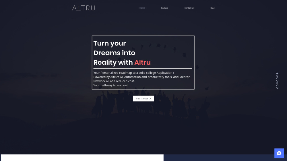 Altru AI Website screenshot