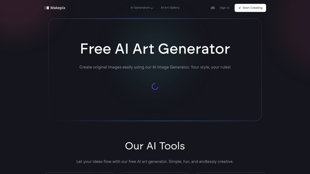 Makepix Website screenshot