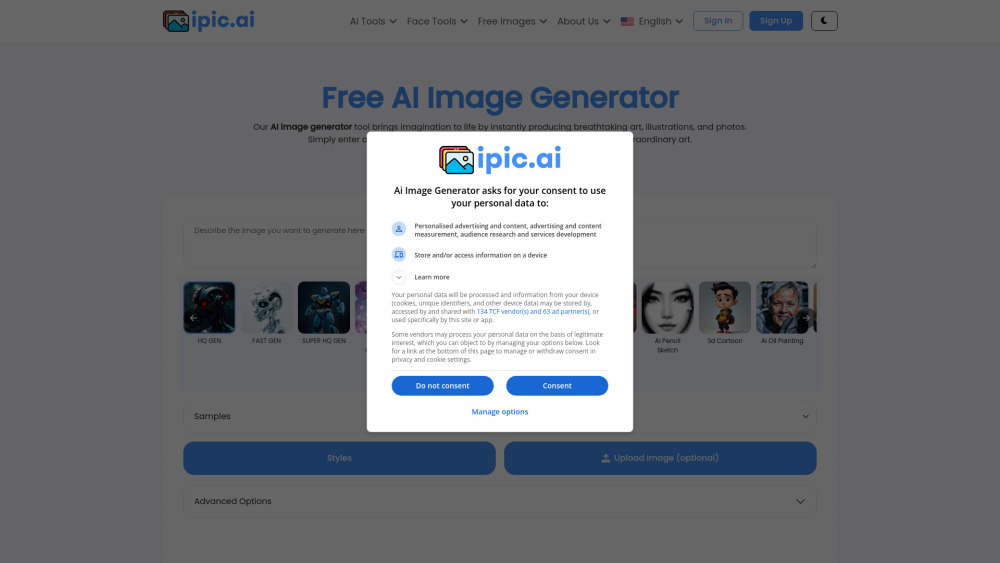 ipic.ai Website screenshot