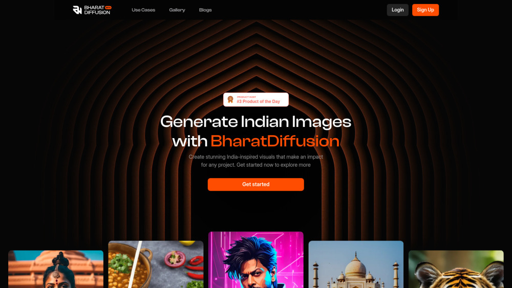 BharatDiffusion.ai Website screenshot