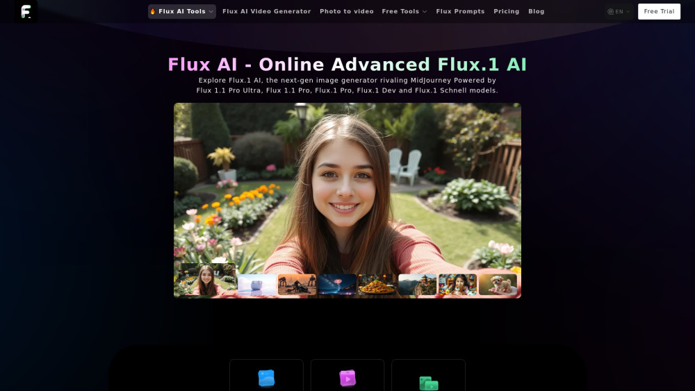 Flux AI Website screenshot