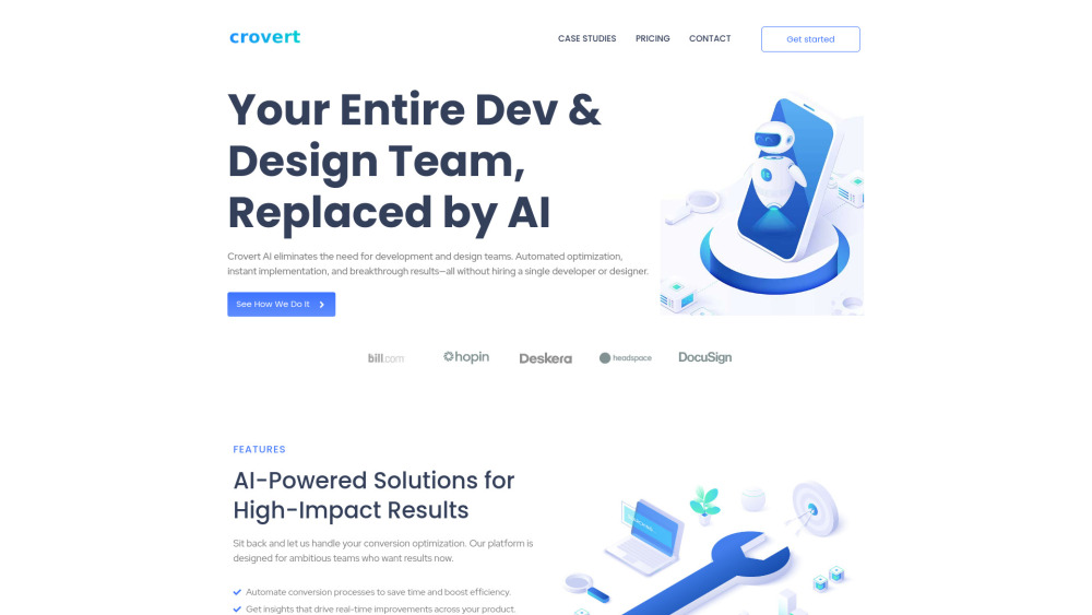 crovert Website screenshot