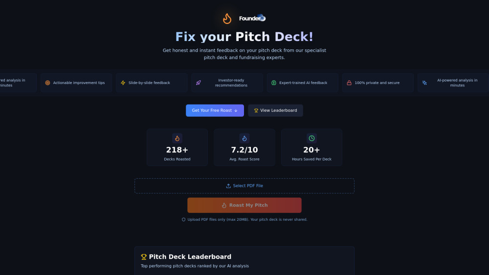 Pitch Roasters Website screenshot