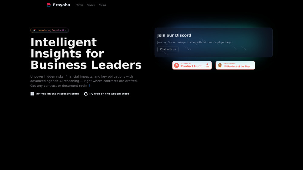 Erayaha AI Website screenshot