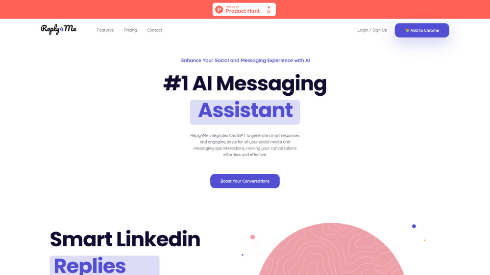 Reply4Me Website screenshot