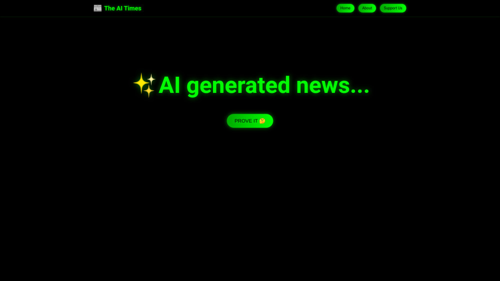 The AI Times Website screenshot