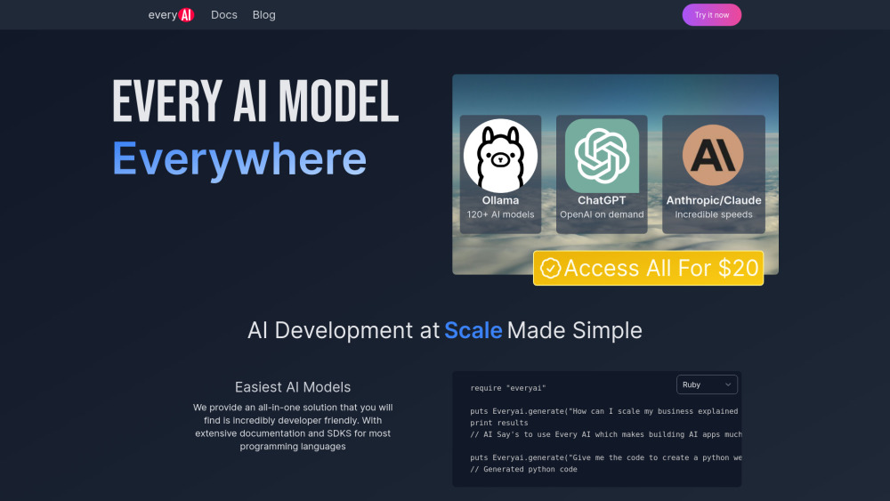Every AI Website screenshot
