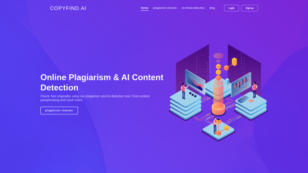 CopyFind AI Website screenshot