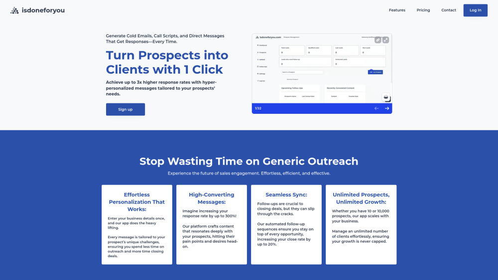 isdoneforyou.com Website screenshot