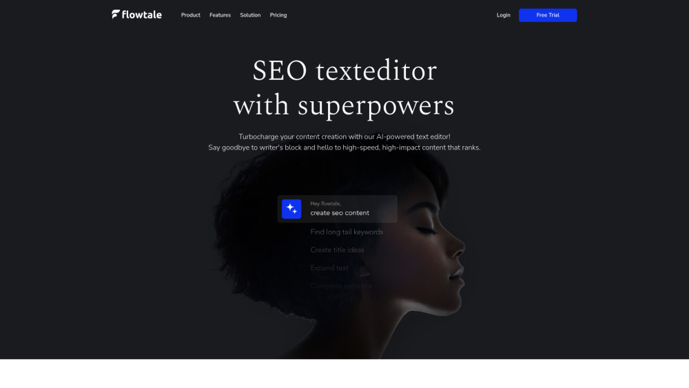 Flowtale Website screenshot