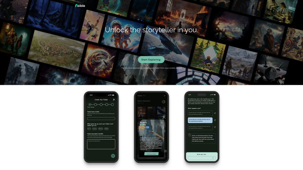 Faible Website screenshot