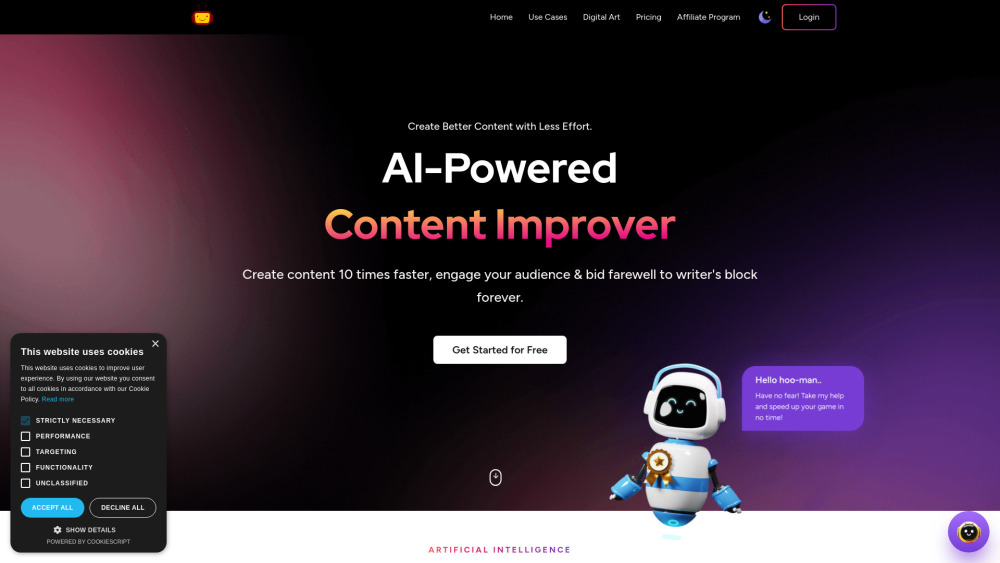 Everneed AI Website screenshot