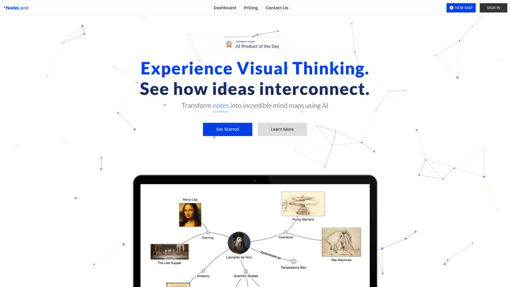 NodeLand Website screenshot