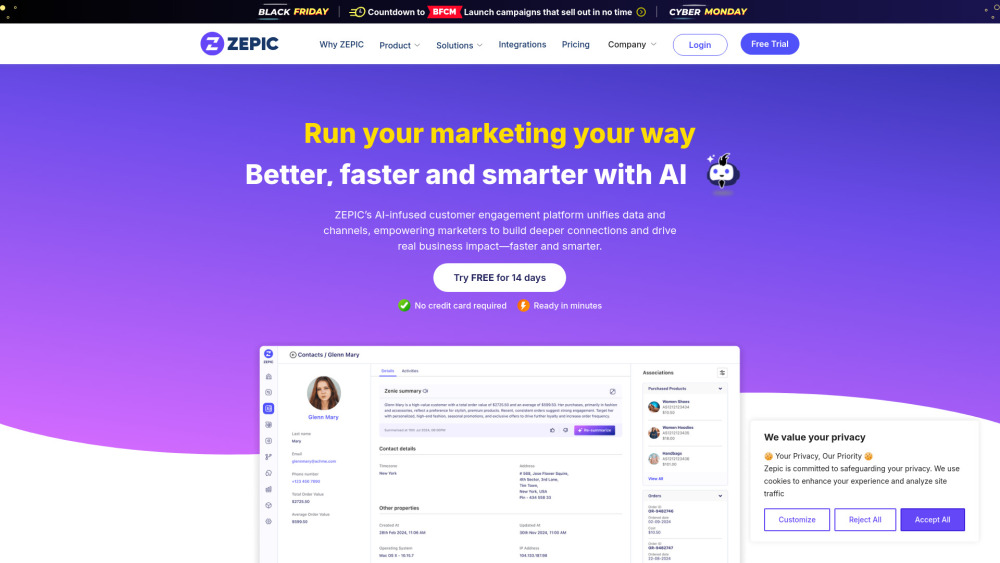 ZEPIC Website screenshot