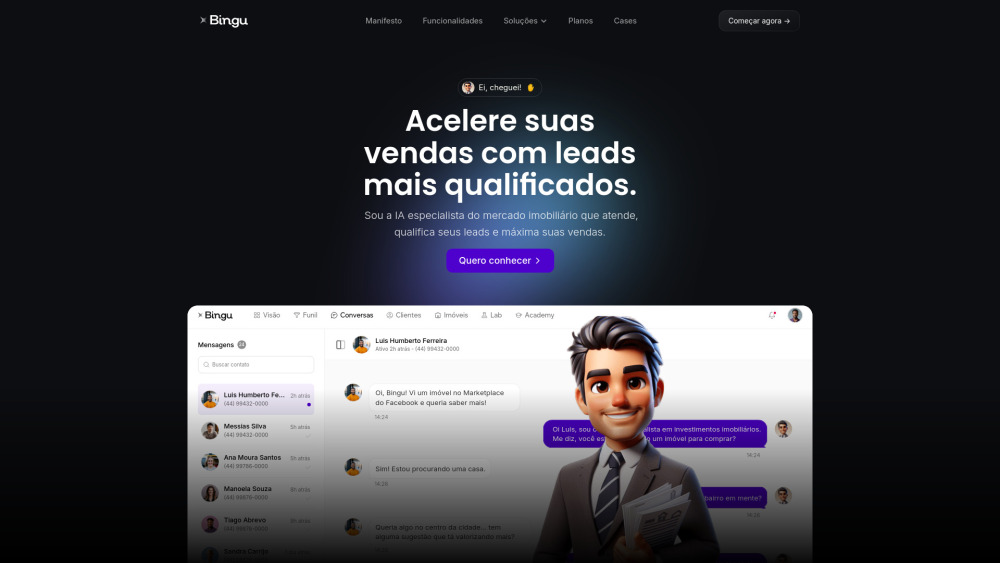 Bingu Website screenshot