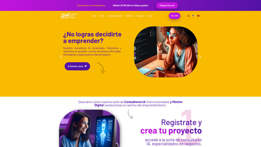 A4F | Emprende con inteligencia Website screenshot
