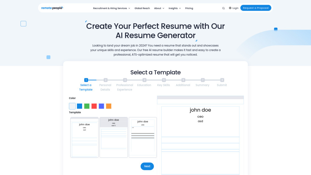 Remote People Website screenshot