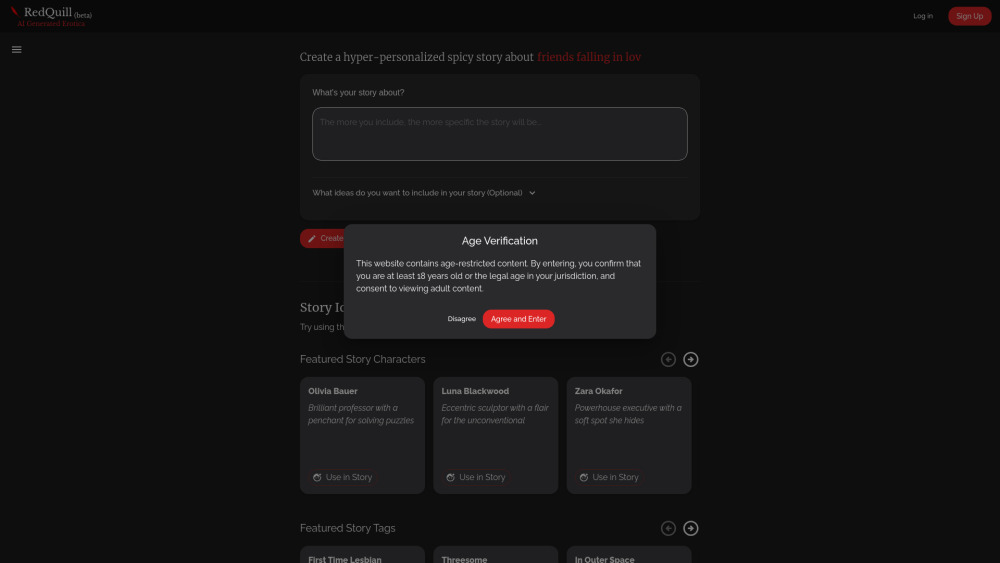 RedQuill Website screenshot