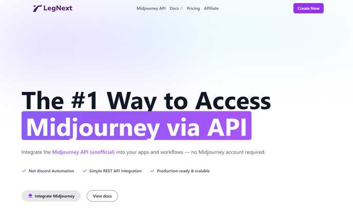 Legnext - The #1 Midjourney API Integration Platform