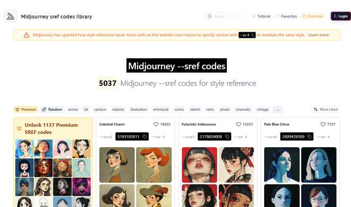 Midjourney SREF Codes