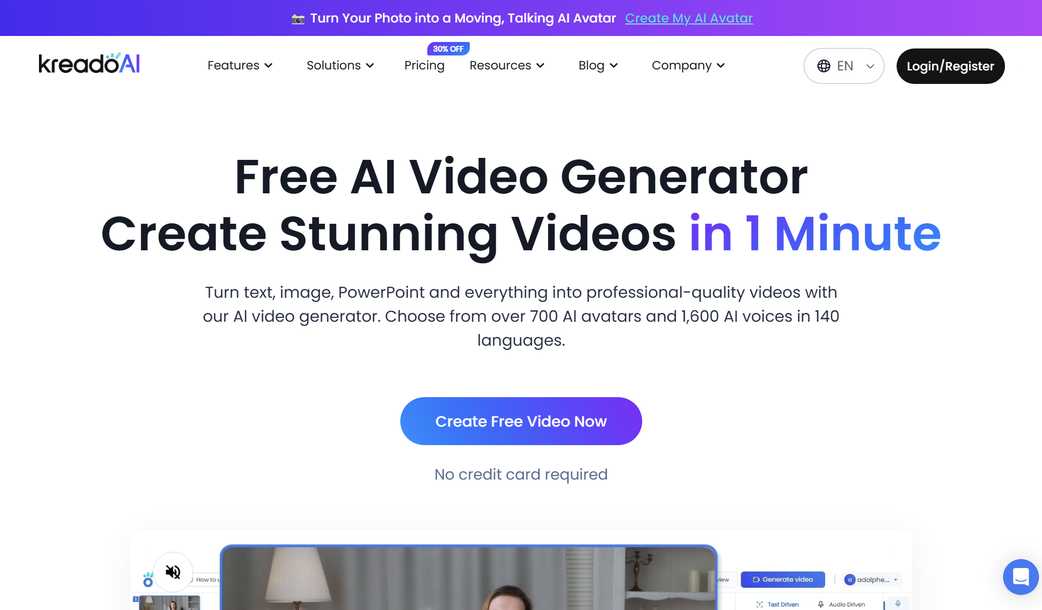 KreadoAI - Free AI Video Generator
